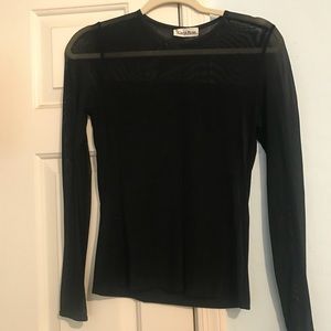 Sheer black blouse